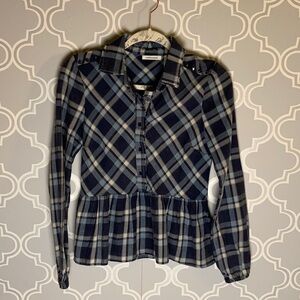 Embossed flannel studded shirt